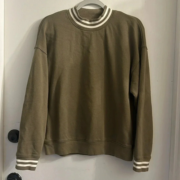 Madewell Sweaters - Madewell Resourced Cotton Studio Ringer Mockneck Sweatshirt size medium